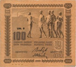 100 Markkaa FINLANDE  1922 P.065a TTB