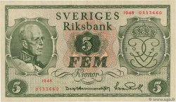 5 Kronor SWEDEN  1948 P.41a XF+