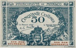 50 Centimes Essai MONACO  1920 P.03r FDC