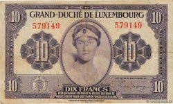 10 Francs LUXEMBOURG  1944 P.44a VF