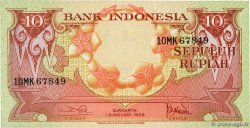 10 Rupiah INDONESIA  1959 P.066 UNC