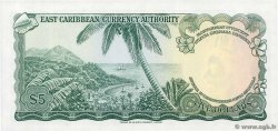 5 Dollars EAST CARIBBEAN STATES  1965 P.14h ST