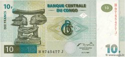 10 Francs RÉPUBLIQUE DÉMOCRATIQUE DU CONGO  1997 P.087B pr.NEUF
