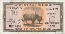 10 Francs BURUNDI  1965 P.09