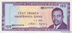 100 Francs BURUNDI  1981 P.29b