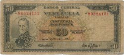 50 Bolivares VENEZUELA  1965 P.047b F
