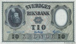 10 Kronor SUÈDE  1957 P.43e UNC