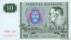 10 Kronor SUÈDE  1980 P.52e pr.NEUF