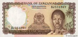 5 Shillings TANZANIA  1966 P.01a