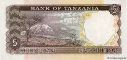5 Shillings TANZANIA  1966 P.01a XF