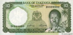 10 Shillings TANSANIA  1966 P.02b VZ