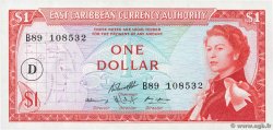 1 Dollar CARAÏBES  1965 P.13i