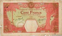 100 Francs DAKAR FRENCH WEST AFRICA Dakar 1926 P.11Bb SGE