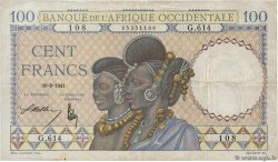 100 Francs FRENCH WEST AFRICA  1941 P.23 S