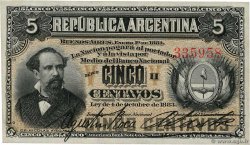 5 Centavos ARGENTINIEN  1884 P.005 VZ