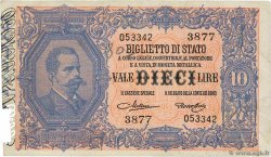 10 Lire ITALY  1923 P.020h VF+