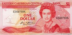 1 Dollar EAST CARIBBEAN STATES  1988 P.21k FDC