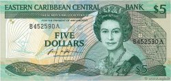 5 Dollars EAST CARIBBEAN STATES  1988 P.22a1 UNC