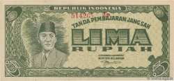 5 Rupiah INDONESIA  1947 P.021