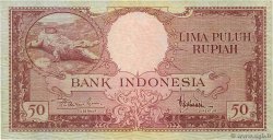50 Rupiah INDONESIA  1957 P.050a EBC+