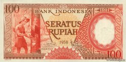 100 Rupiah INDONESIA  1958 P.059 FDC