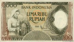 5000 Rupiah INDONÉSIE  1958 P.063 pr.SPL
