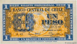 1 Peso - 1/10 Condor CILE  1943 P.090a