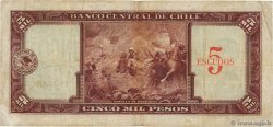 5 Escudos sur 5000 Pesos CHILI  1960 P.130 TB