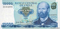 10000 Pesos CHILE  1990 P.156a UNC