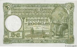 1000 Francs - 200 Belgas BELGIUM  1944 P.110 UNC-