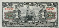 1 Boliviano BOLIVIA  1911 P.102a XF