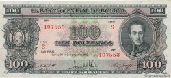 100 Bolivianos BOLIVIEN  1945 P.142 VZ