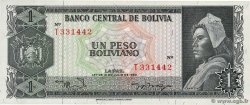 1 Peso Boliviano BOLIVIEN  1962 P.158a