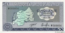 50 Francs RUANDA  1976 P.07c FDC
