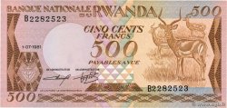 500 Francs RWANDA  1981 P.16a