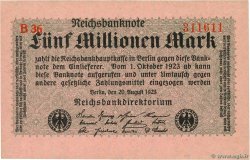 5 Millions Mark GERMANY  1923 P.105