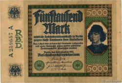 5000 Mark GERMANY  1922 P.077 F