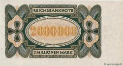 2 Millionen Mark GERMANIA  1923 P.089a FDC
