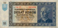 10 Korun SLOVAKIA  1939 P.04a VF+