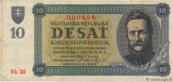 10 Korun SLOVAKIA  1943 P.06a F