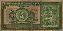 100 Korun TSCHECHOSLOWAKEI  1920 P.017a S