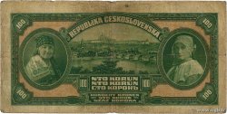 100 Korun CZECHOSLOVAKIA  1920 P.017a F
