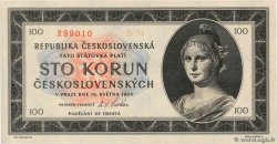 100 Korun Spécimen CECOSLOVACCHIA  1945 P.067s FDC