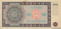 1000 Korun CZECHOSLOVAKIA  1945 P.074c VF