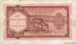 1000 Francs REPUBBLICA DEMOCRATICA DEL CONGO  1962 P.002a q.BB