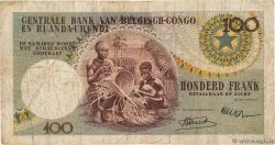 100 Francs CONGO BELGE  1956 P.33a pr.TB