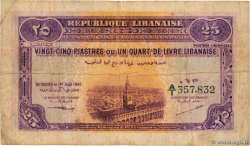 25 Piastres LEBANON  1942 P.036