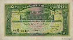 50 Piastres LEBANON Beyrouth 1942 P.037 F