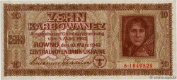 10 Karbowanez UKRAINE  1942 P.052 SUP
