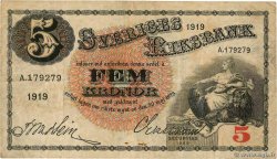5 Kronor SUÈDE  1919 P.33b
